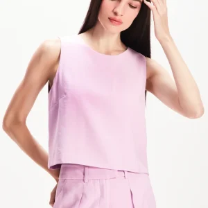BLUSA SEM MANGA ALFAIATARIA ROSA