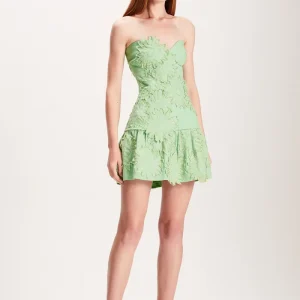 TOP ESTRUTURADO LINHO FLORES BORDADAS VERDE