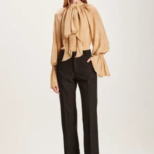 CALÇA RISCA DE GIZ MARROM