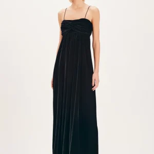 VESTIDO LONGO TOMARA QUE CAIA VELUDO PRETO
