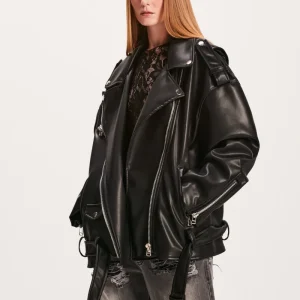 JAQUETA PERFECTO OVERSIZED PU PRETA