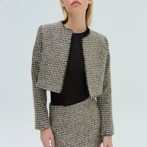 MINI SAIA TWEED DOURADO SPIKE