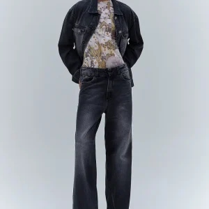 CALÇA JEANS PERNA RETA BLACK