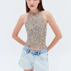 SHORTS JEANS DESTROYED BICOLOR