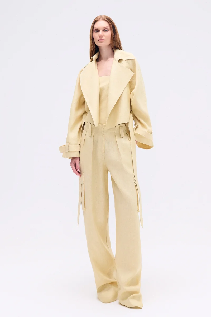 JAQUETA LINHO AMARELO CLARO - Image 4