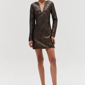 VESTIDO CURTO JACQUARD PRETO