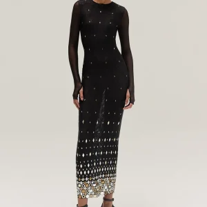 VESTIDO LONGO TULE METAIS