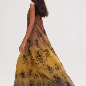 VESTIDO LONGO ALÇA ALGODÃO THAI DEGRADÊ