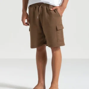 Bermuda Moletom Volcom Comf Cargo Marrom