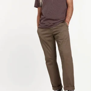 Calça Volcom Frickin Modern Stretch Chino Mushroom