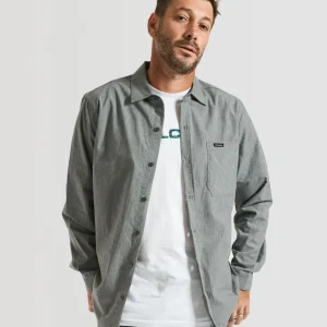 Camisa Volcom Manga Longa Caden Solid Cinza