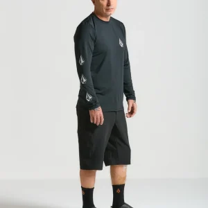 Lycra Volcom Manga Longa Iconic Stone Preta