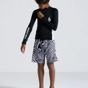 Lycra Volcom Lido Solid Juvenil Preta