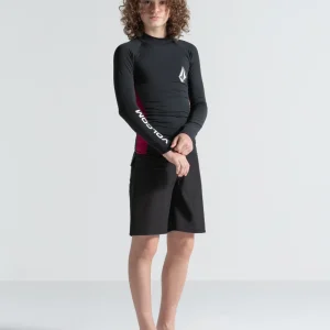 Lycra Manga Longa Volcom Lido Solid Preta