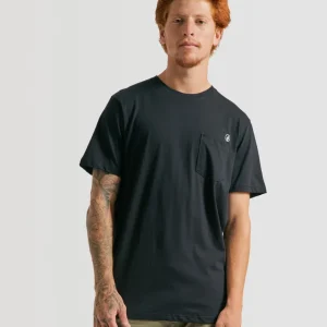 Camiseta Volcom Long Fit Solid Pocket Preta