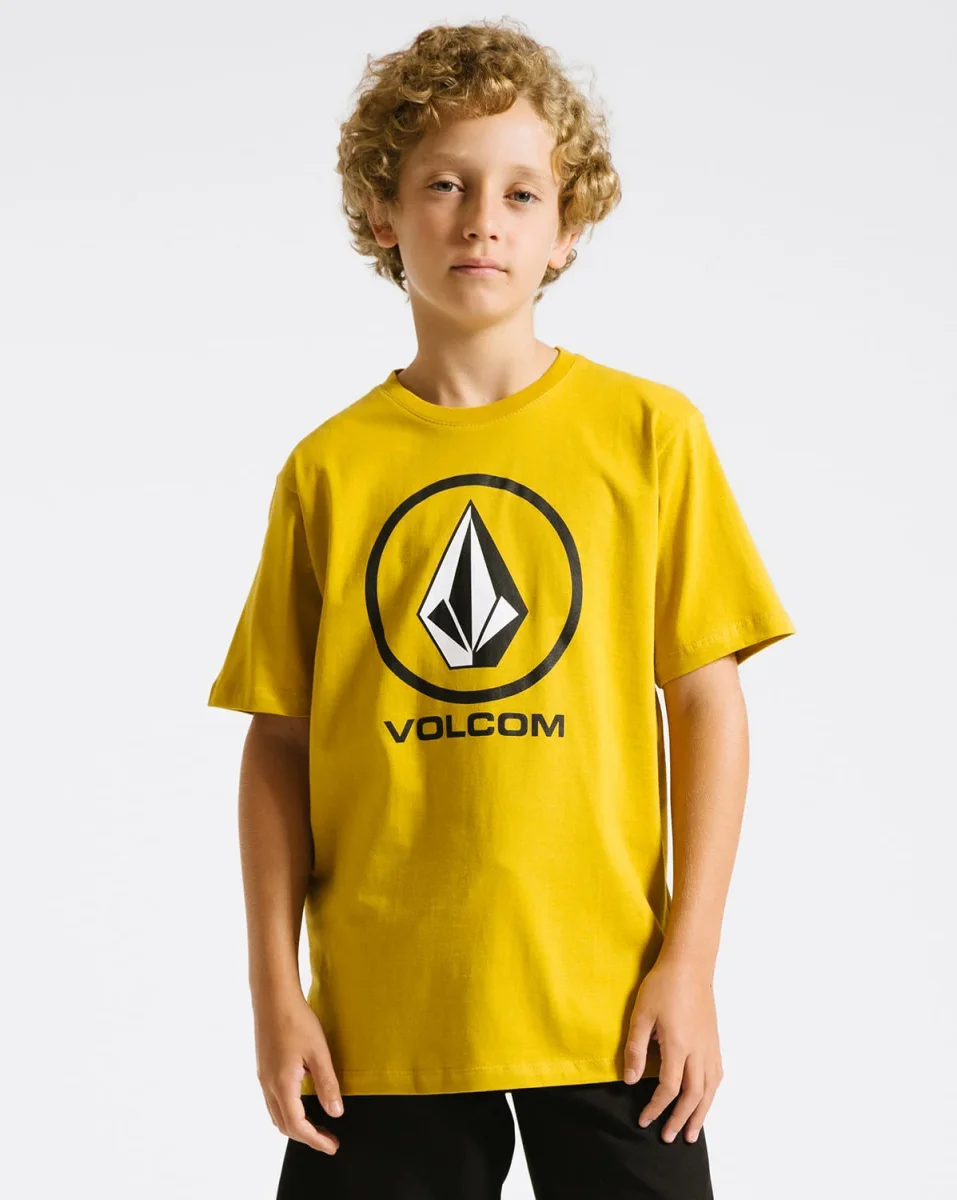 Camiseta Volcom Regular Crisp Stone Juvenil Amarela - Image 2