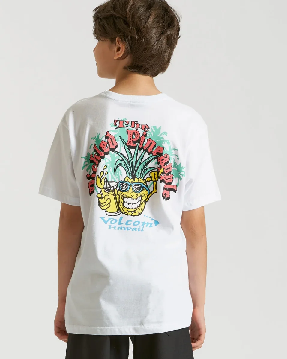 Camiseta Volcom Regular Pickled Juvenil Branca - Image 3