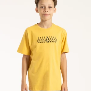Camiseta Volcom Phaset Juvenil Amarelo