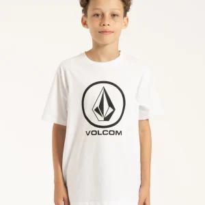 Camiseta Volcom Crisp Stone Juvenil Branca