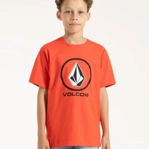 Camiseta Volcom Crisp Stone Juvenil Vermelho