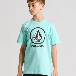 Camiseta Volcom Crisp Stone Juvenil Verde Claro