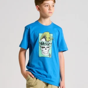 Camiseta Volcom Bringit Juvenil Azul Royal