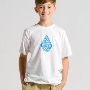 Camiseta Volcom Hypnotix Juvenil Off White
