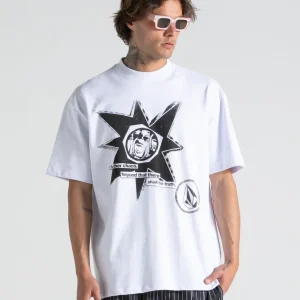 Camiseta Comfort Fit Volcom Stone Face Branca