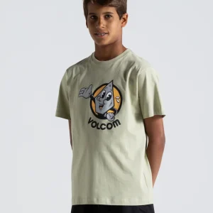 Camiseta Volcom Mr Stone Juvenil Verde Clara