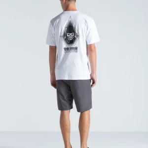 Camiseta Regular Volcom Gamma Doom Branca