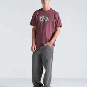 Camiseta Regular Volcom Live Wire Bordô