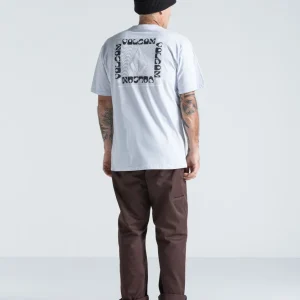 Camiseta Regular Volcom Wavy Train Azul Claro