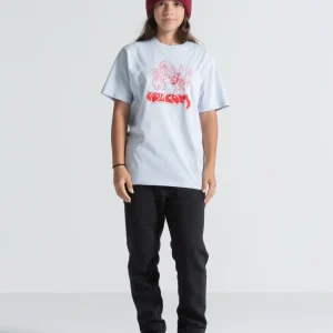 Camiseta Regular Volcom Blasted Azul Claro