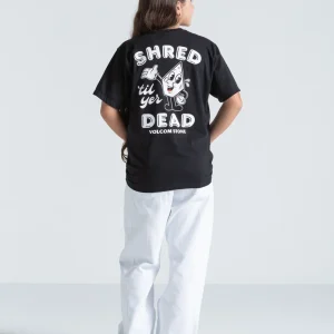 Camiseta Regular Volcom Mistestone Juvenil Preta