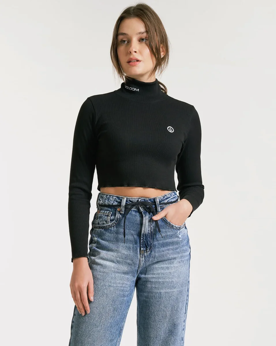 Blusa Volcom Long Stone Preta - Image 3