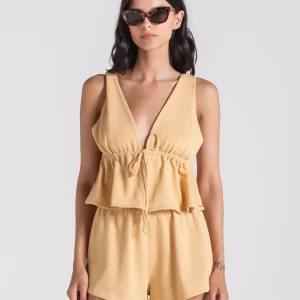 Blusa Volcom Go Barefoot Caramelo