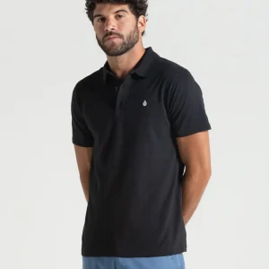 Polo Volcom Classic Stone Preta