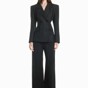 BLAZER ALFAIATARIA ACINTURADO A FIO HEAVY PATOU RISCA DE GIZ